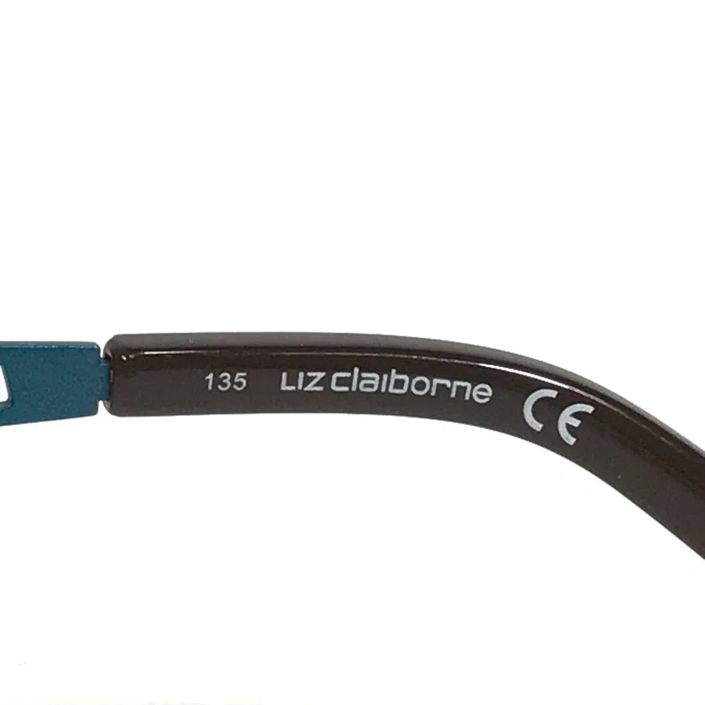 Liz Claiborne Eyeglasses Frames L643 0XL7 Brown Blue Square Cat Eye 54-16-135